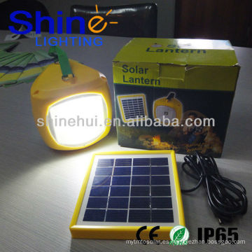 Sin contaminación de ahorro de energía linterna led solar recargable linterna de camping